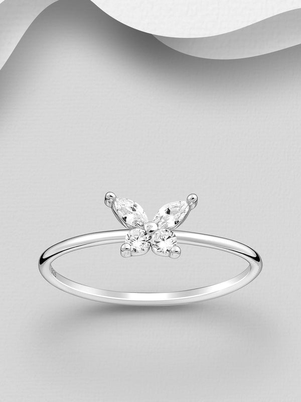 Sterling Silver Butterfly Ring