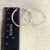 Sterling Silver Diamond Cut Hoops