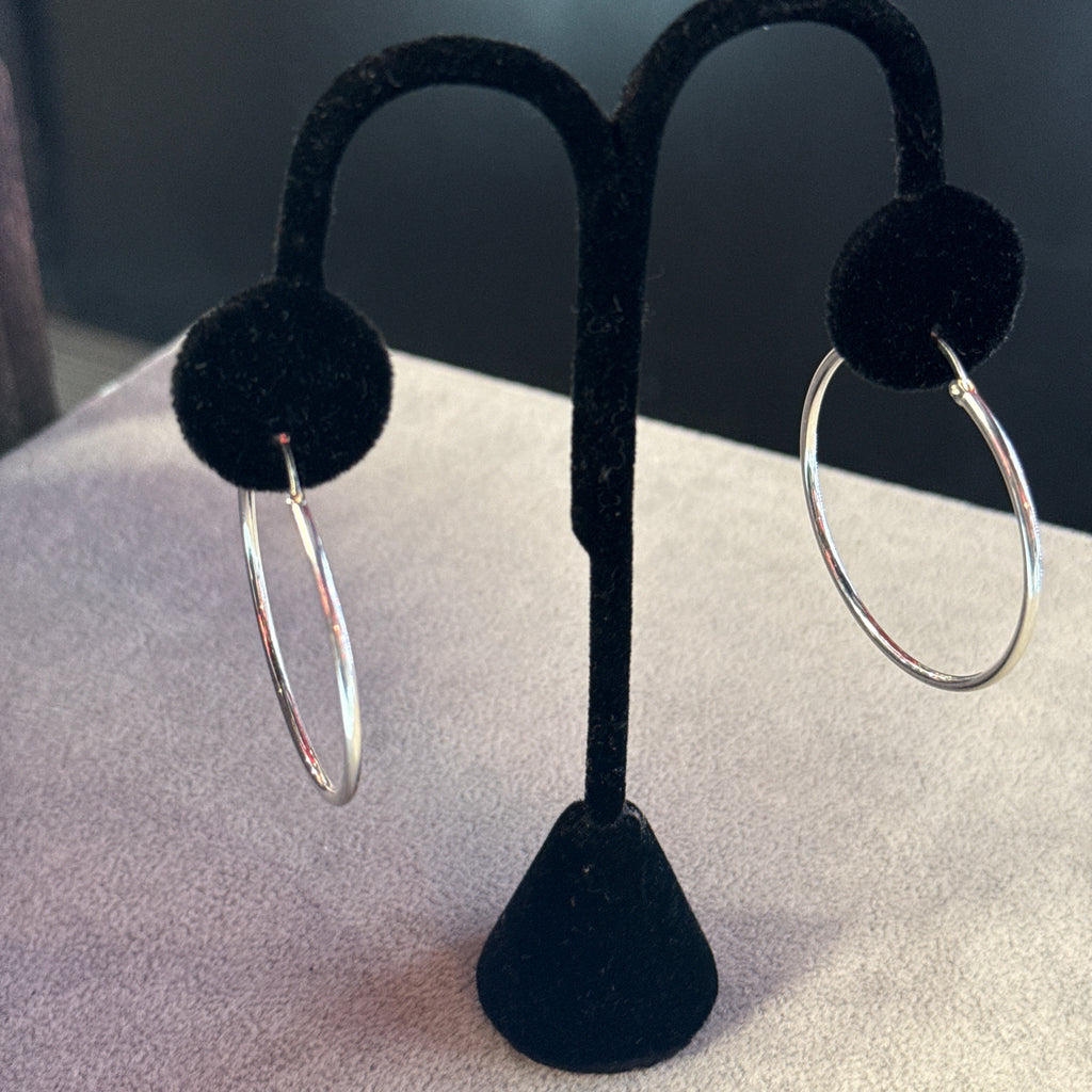 Sterling Silver Hoops Earrings