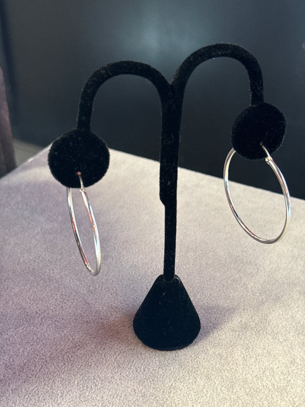 Sterling Silver Hoops Earrings
