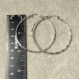 Sterling Silver Twist Hoop Earrings