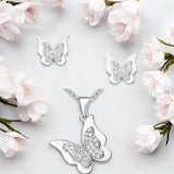 Sparkling Butterfly Jewelry Set