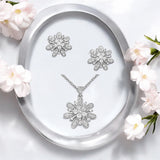 Sparkling Flower Jewelry Set