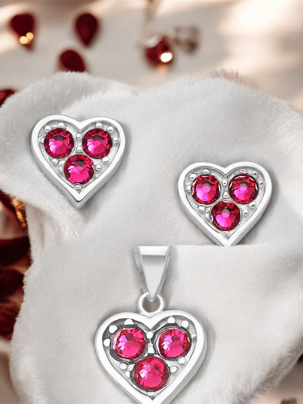 Sparkling Heart Jewelry Set