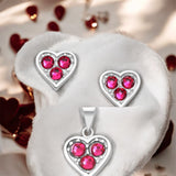 Sparkling Heart Jewelry Set
