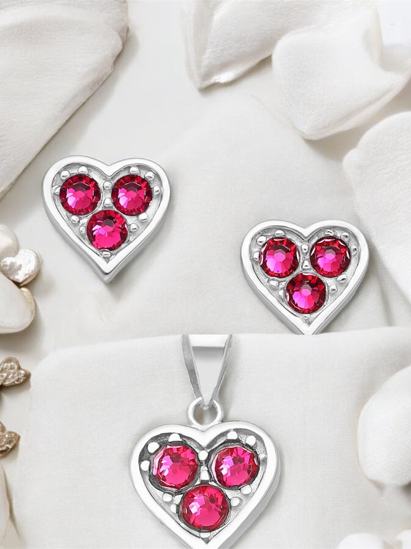 Sparkling Heart Jewelry Set