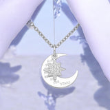 Sterling Silver Moon Pendant Necklace