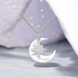 Sterling Silver Moon Pendant Necklace