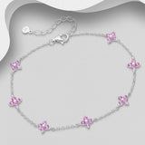 Sterling Silver Flower Bracelet