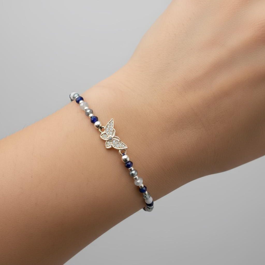 Sterling Silver Heart Thread Bracelet