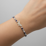 Sterling Silver Heart Thread Bracelet