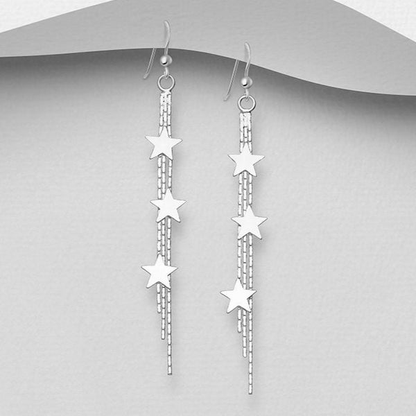 Sterling Silver Star Earrings