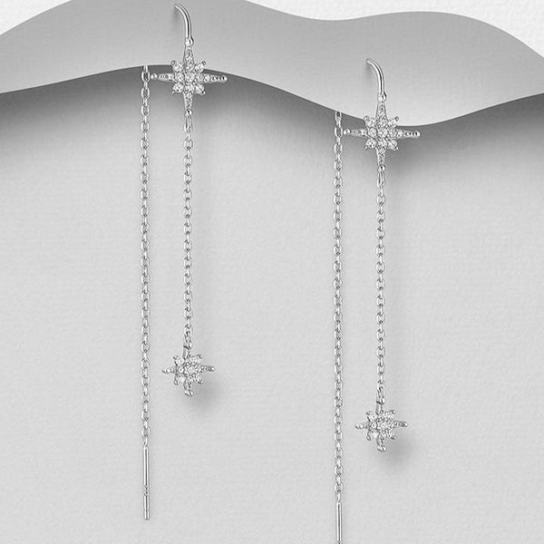 Sterling Silver Star Earrings