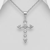 Sparkling Cross Dangle Pendant Necklace
