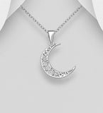 Necklace Heart and Moon