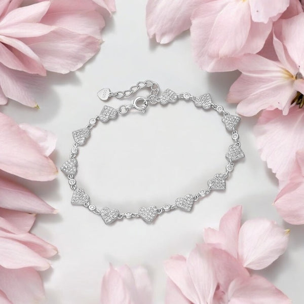 Sparkling Heart Bracelet