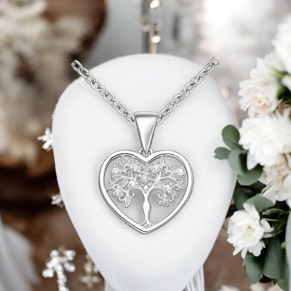 Sparkling Family Tree Pendant Necklace