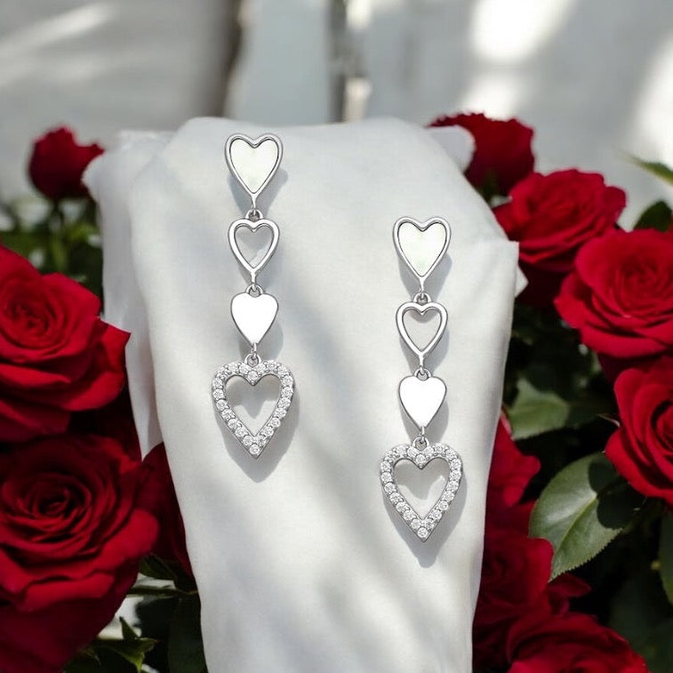 Sparkling Heart Earrings – ThePrincessJewelry