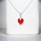 Fine Heart Austrian Crystal Pendant Necklace