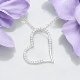 Sparkling Freehand Heart Pendant Necklace