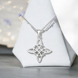 Sterling Silver Witches Knot Pendant Necklace