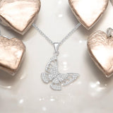 Sparkling Butterfly Pendant Necklace
