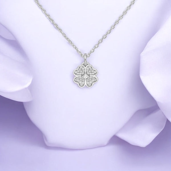 Sparkling Clover Pendant Necklace