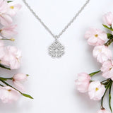 Sparkling Clover Pendant Necklace