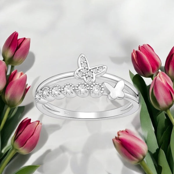 Sterling Silver Butterfly Ring