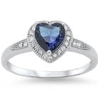 Sterling Silver CZ Ring - Heart