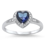 Sterling Silver CZ Ring - Heart