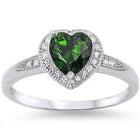 Sterling Silver CZ Ring Heart