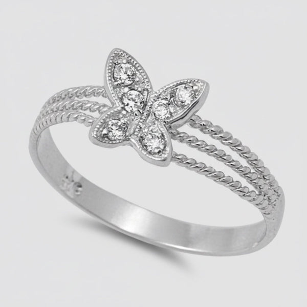 Sterling Silver Butterfly Ring