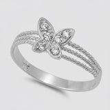 Sterling Silver Butterfly Ring