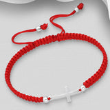 Cross with Adjustable Thread Bracelet