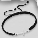 Cross with Adjustable Thread Bracelet