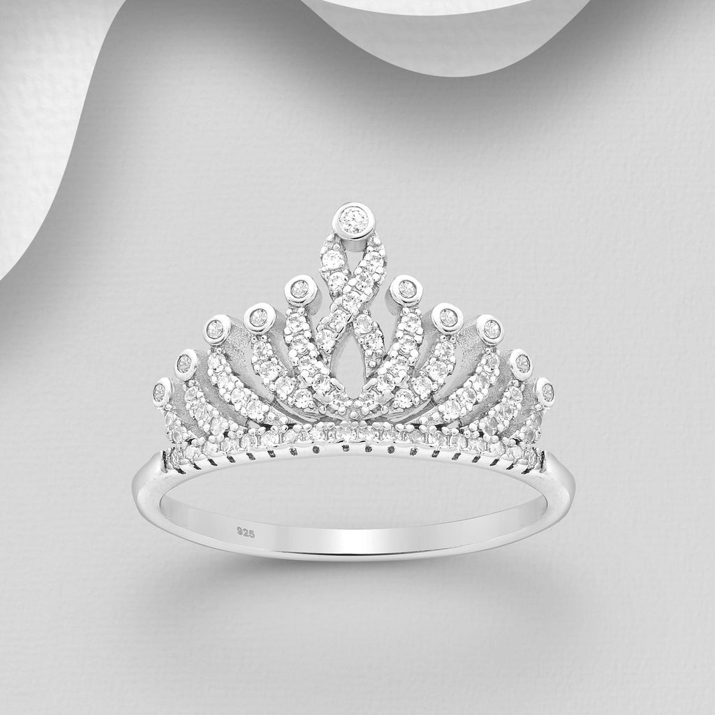 Sterling Silver Crown Ring