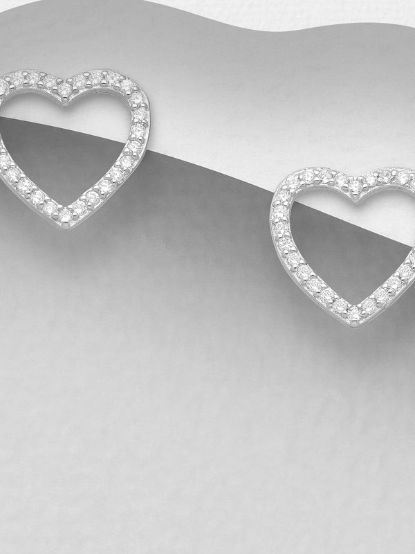 Sparkling Heart Earrings