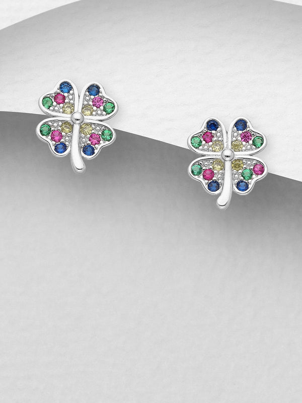 Colorful Clover Earrings