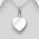 Sterling Silver Cremation Keepsake Pendant Necklace