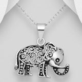 Sterling Silver Elephant Pendant Necklace