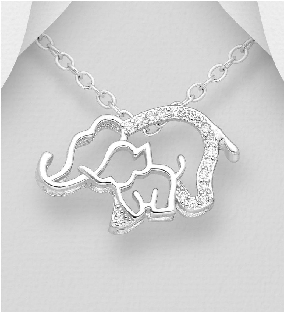 Sterling Silver Baby Elephant Necklace