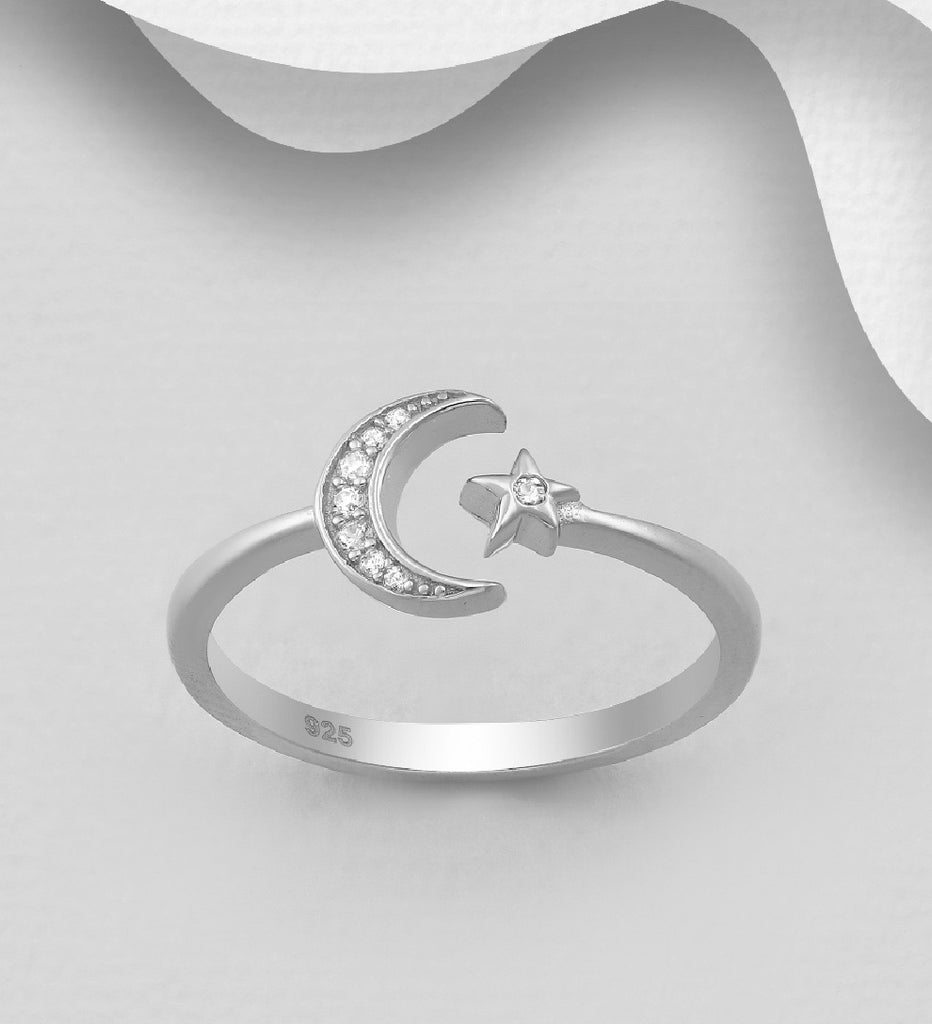 Moon And Star Ring