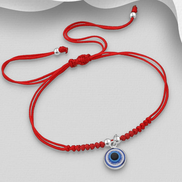 Sterling Silver Evil Eye Bracelet