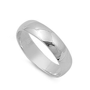 Sterling Silver Wedding Band 5mm
